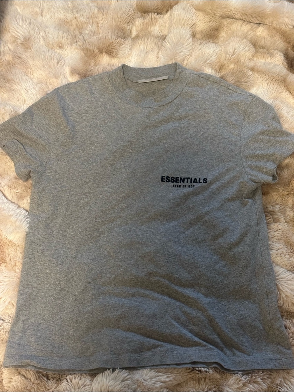 Essentials Grey Short Sleeve Tee with Chest Logo